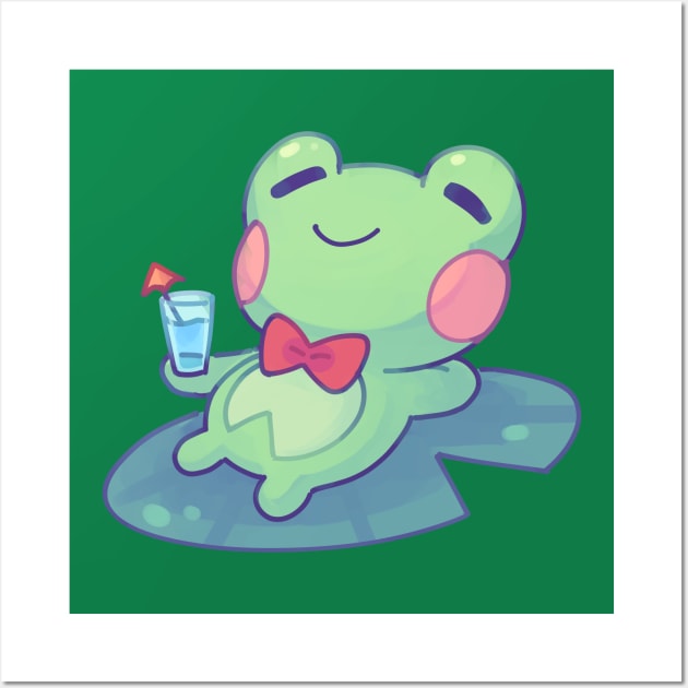 Frog Butler Chill Wall Art by Lollitree